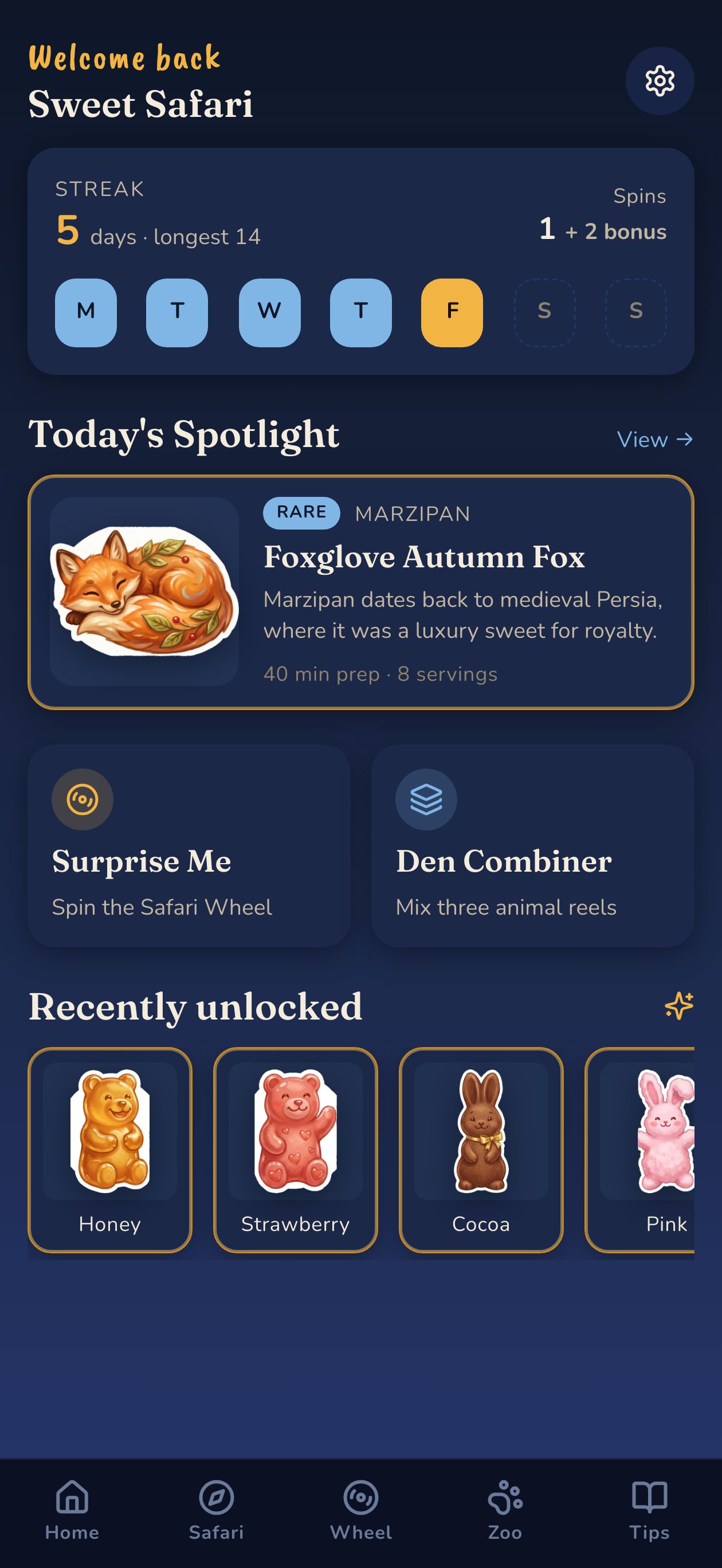 Home — streak and spotlight